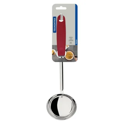 Cucharón Acero Inoxidable Utilita Tramontina - Rojo