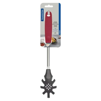Cuchara para Fideos Acero y Nylon Utilita Tramontina