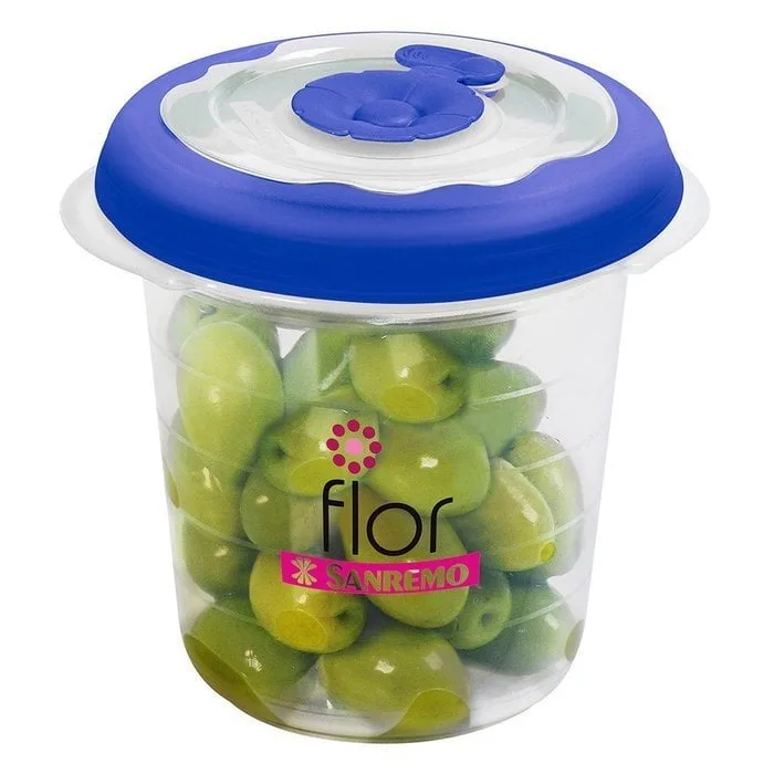 Contenedor Hermético Redondo Chico Alto 480ml San Remo - Azul