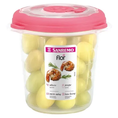 Contenedor Hermético Redondo Chico Alto 480ml San Remo - Rosa