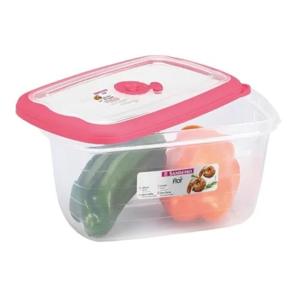 Contenedor Hermético Rectangular Alto Grande 4600ml San Remo - Rosa