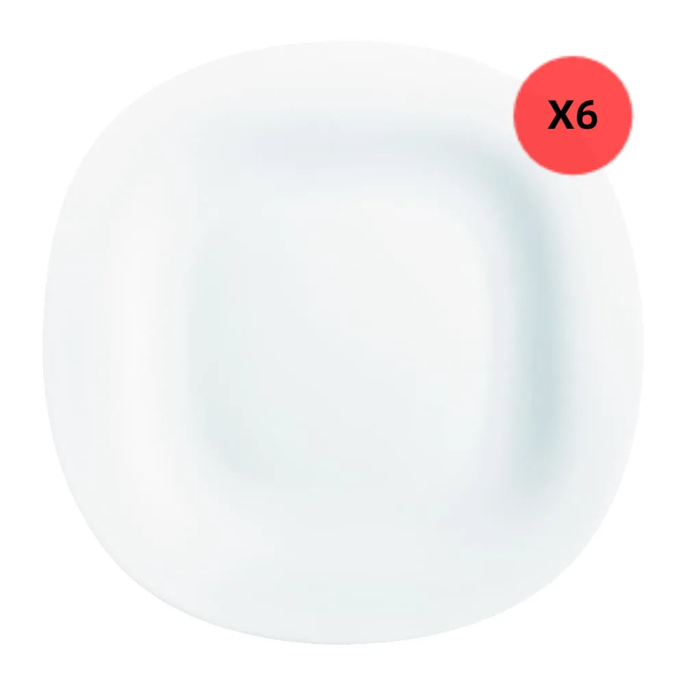 6 Platos Playos Carine 26,6 cm Luminarc Blanco
