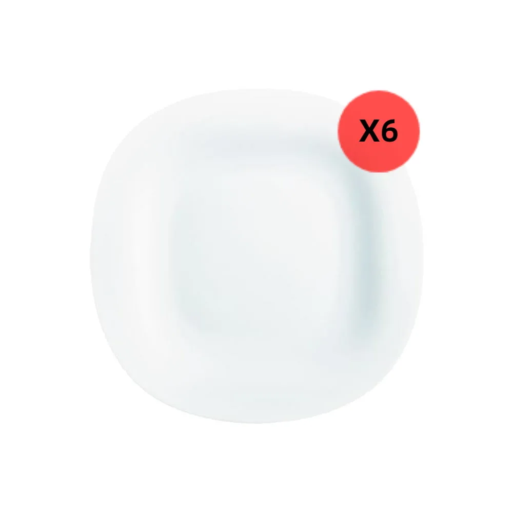 6 Platos de Postre Carine 19cm Luminarc Blanco