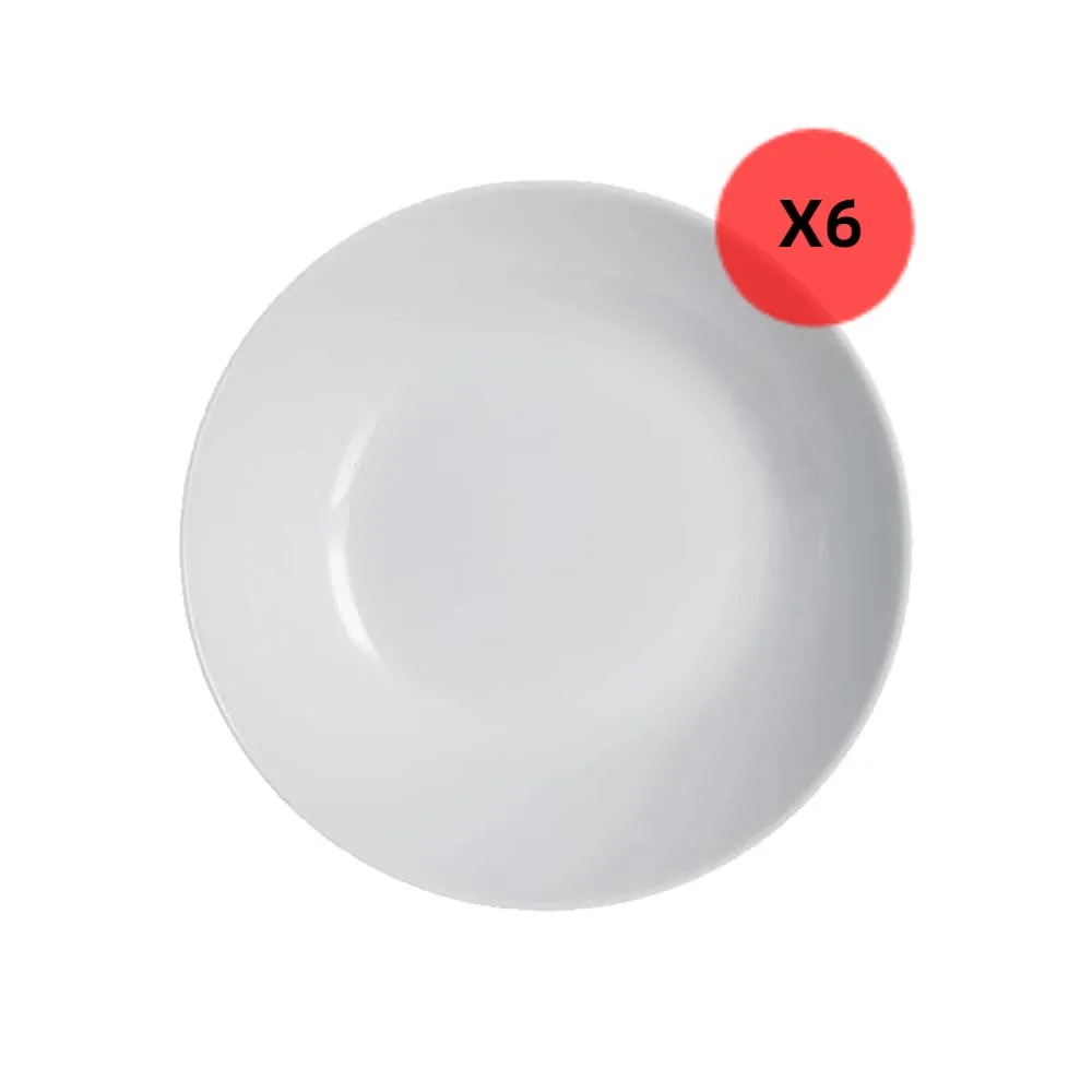 6 Platos Hondos Diwali 20 Cm Luminarc Granit