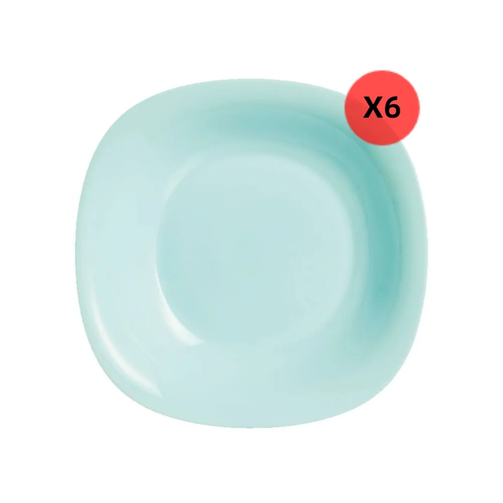 6 Platos Hondos Carine 21 cm Luminarc Turquoise