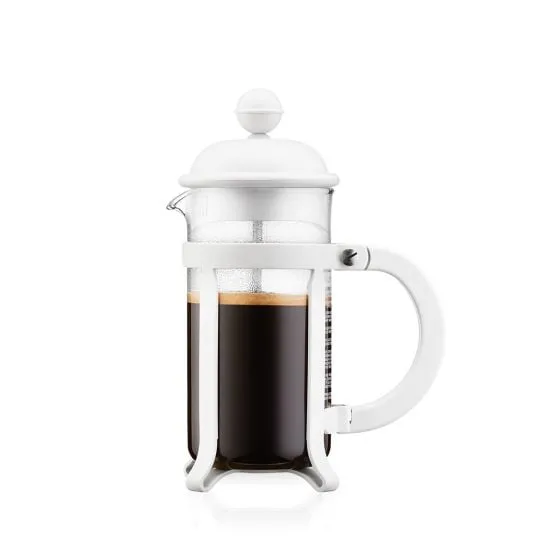 Cafetera Bodum Java 3 Pocillos Manual Prensa Francesa - Blanco