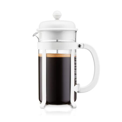 Cafetera Bodum Java 8 Pocillos Manual Prensa Francesa - Blanca