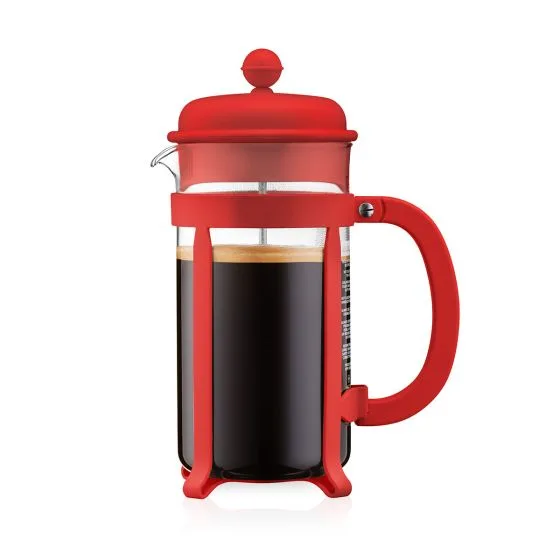 Cafetera Bodum Java 8 Pocillos Manual Prensa Francesa - Roja