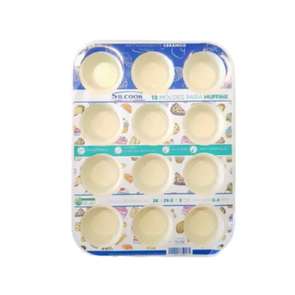 Molde Muffins Cupcakes X12 Antiadherente Silcook