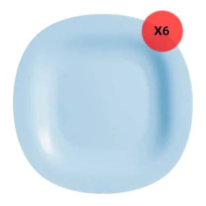 6 Platos Playos Carine 26,6 cm Luminarc Light Blue - Celeste