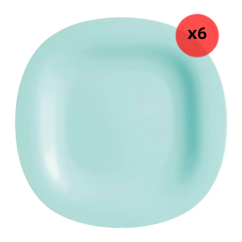6 Platos Playos Carine 26,6 cm Luminarc Turquoise