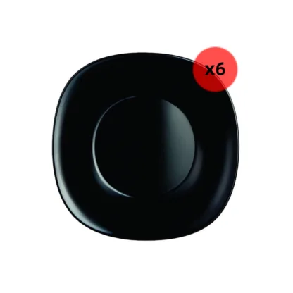 6 Platos de Postre Carine 19cm Luminarc Negro Modelo Viejo