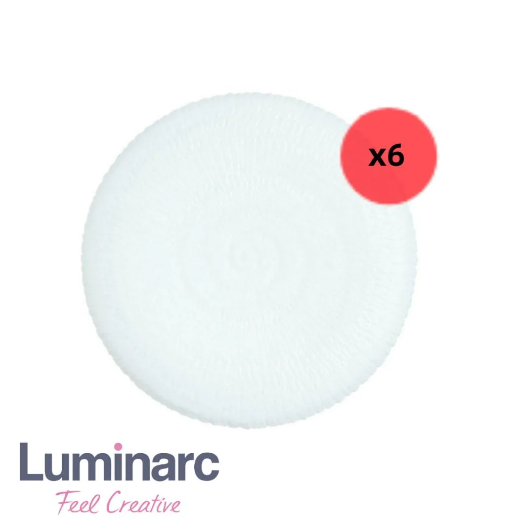 6 Platos De Postre Ammonite Luminarc 19 Cm