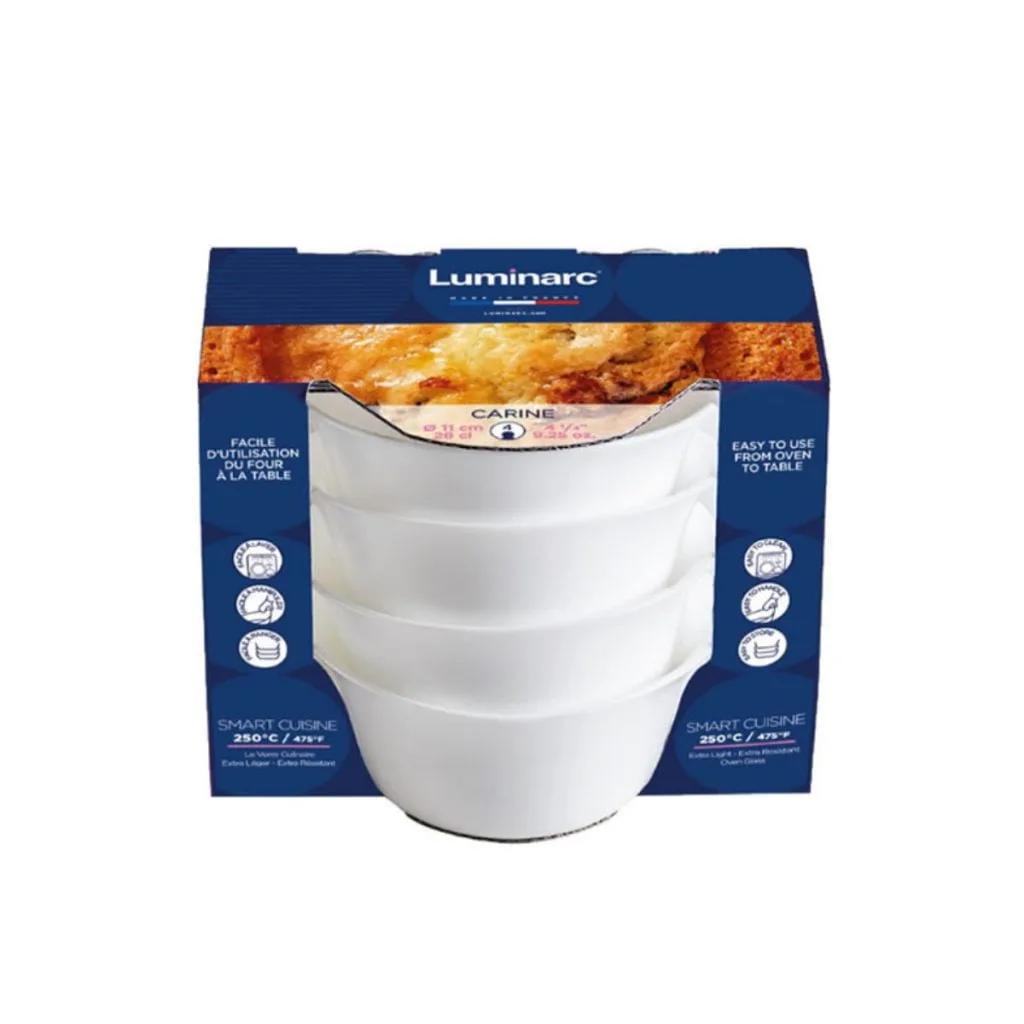 Pack X4 Flaneras Smart Cuisine Carine Luminarc 11cm