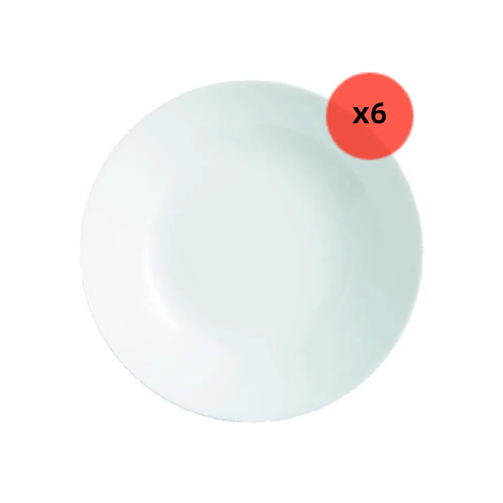 6 Platos Hondos Zelie 20cm  Luminarc