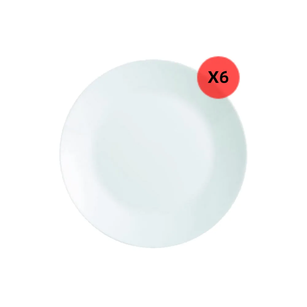 6 Platos Postre Zelie 18cm Luminarc