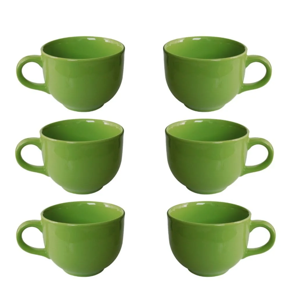 6 Tazónes de Ceramica Oxford 740 cc – Verde Claro