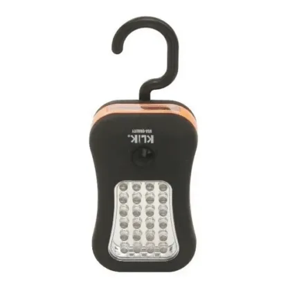 Mini Linterna Klik Emergencia Sd-6043 Con Iman Y Gancho Naranja
