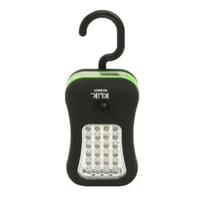 Mini Linterna Klik Emergencia Sd-6043 Con Iman Y Gancho Verde