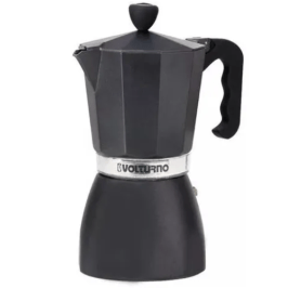 Cafetera Volturno Italiana Moka Express 12 Pocillos Negra