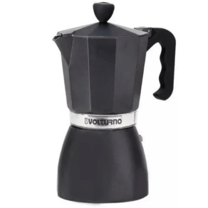 Cafetera Volturno Italiana Moka Express 12 Pocillos Negra