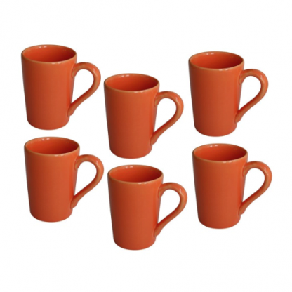 6 Jarros Mug Ceramica Oxford Biona 230cc Naranja